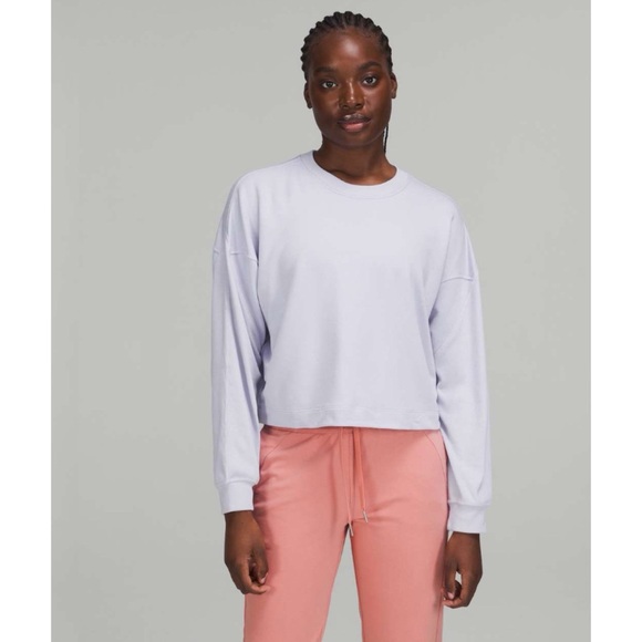lululemon athletica Tops - Lululemon Modal Fleece Pullover Pastel Blue 6